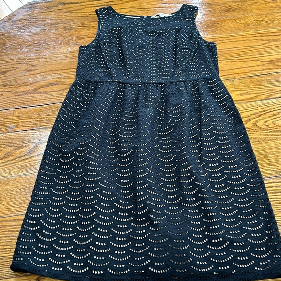 Ann Taylor LOFT sleeveless black cutout style dress. Back zipper. Size 10. - Picture 1 of 10